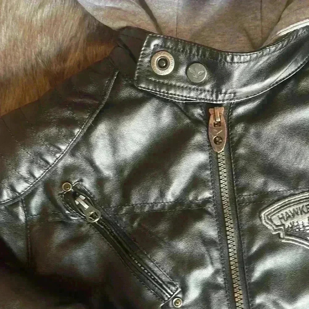 NWOT! Hawke & CO Outfitter Faux Leather Jacket 4T - Picture 3 of 12